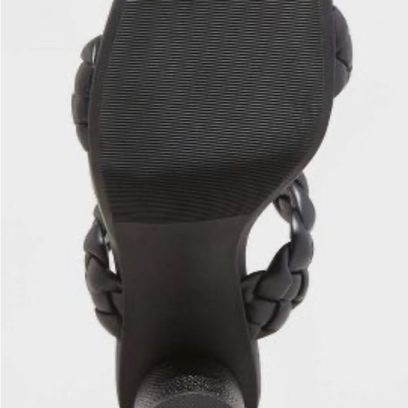 Women's Black Basil Mule With Round Heels & Woven Straps- A New Day™ - Picture 4 of 16